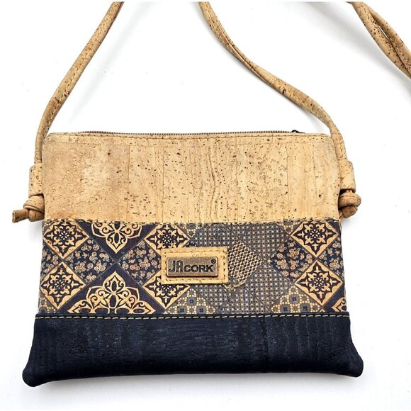 JA Natural Cork Crossbody Hand Bag Purse - Made in Portugal - Picture 2 of 6
